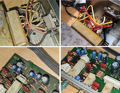Nahaufnahmen von internen Komponenten eines elektronischen Geräts