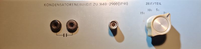 Bedienfeld einer Kondensatoreneinheit