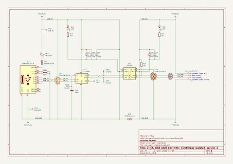 Schaltplan eines USB-zu-UART Konverters