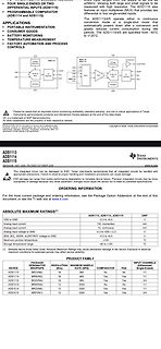 Datenblattseite der ADS1113 bis ADS1114 ICs