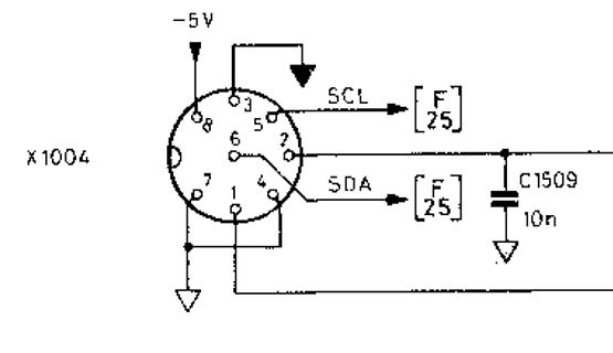 Schaltplan eines Bauteils mit I2C-Anschluss