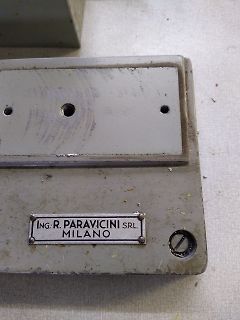 Typenschild eines Geräts von Ing. R. Paravicini S.r.l.