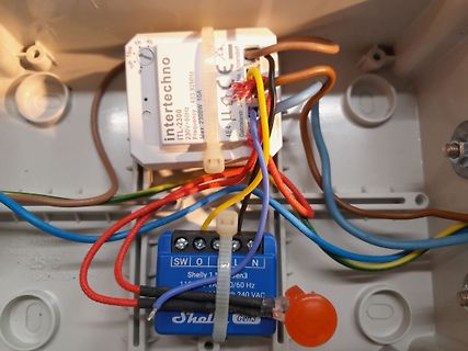 Verdrahtung zwischen Intertechno Zeitschaltuhr und Shelly Smart Switch