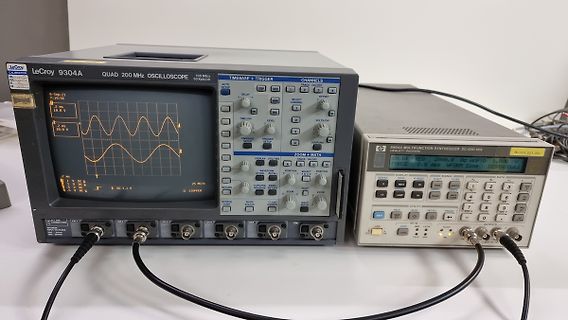 LeCroy Oszilloskop und HP Funktionsgenerator