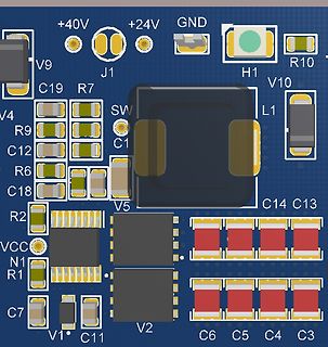 Ausschnitt eines PCB-Layouts