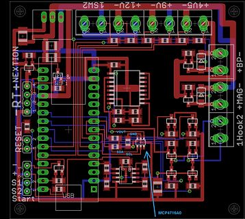 Leiterplatten-Layout einer Elektronikplatine