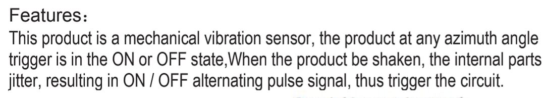 Textbeschreibung eines mechanischen Vibrationssensors