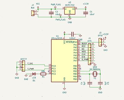 Schaltplan mit ATtiny1616 Mikrocontroller