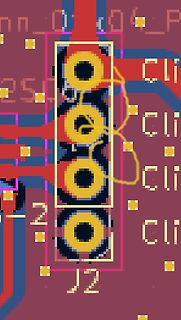 Ausschnitt eines PCB-Layouts mit Durchkontaktierungen