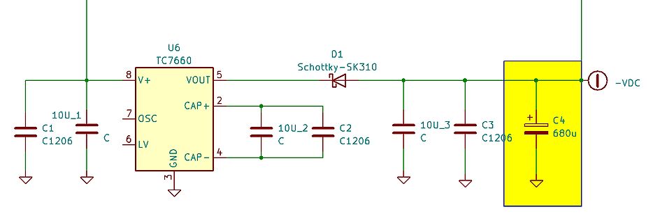Schaltplan eines Spannungsreglers mit Schottky-Diode