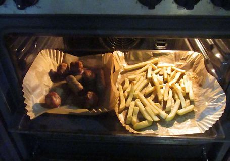Essen in einem Ofen