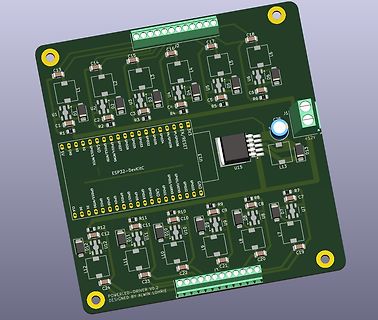PCB-Layout eines ESP32-DevKit Treibers