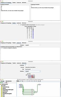 Software zur Kombinatorik und Logikminimierung