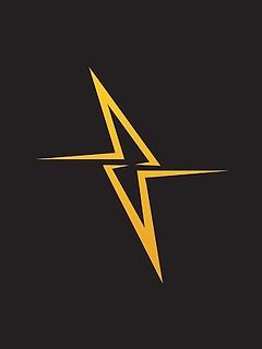 Goldenes Stern-Logo auf schwarzem Hintergrund