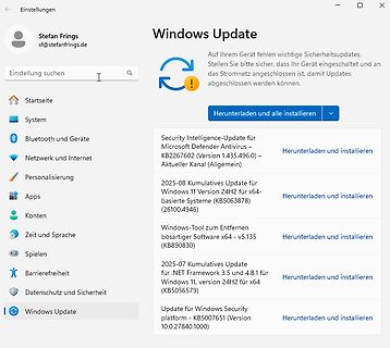 Windows Update Einstellungen Menü