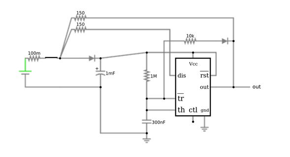 Schaltplan eines elektronischen Schwingkreises oder Oszillators