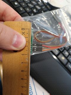 Leiterplatte in Plastiktüte mit Lineal