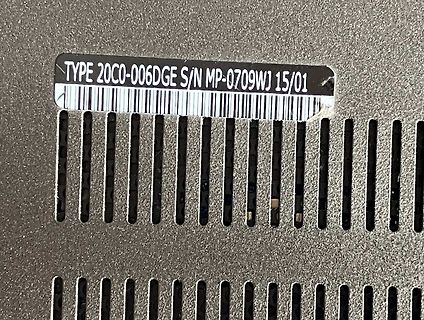 Typenschild eines elektronischen Geräts