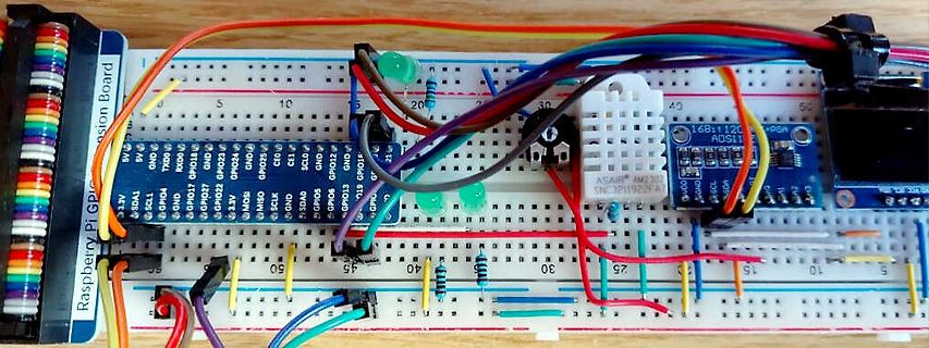 Aufbau auf Breadboard mit Raspberry Pi GPIO Erweiterung