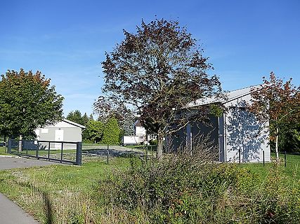 Gebäude und Bäume im Freien