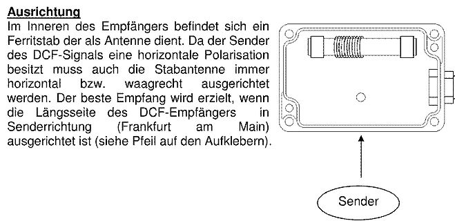 Anleitung zur Ausrichtung einer DCF-Antenne