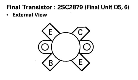 Pinbelegung des Transistors 2SC2879