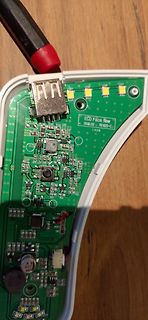Foto einer Leiterplatte mit USB-Anschluss