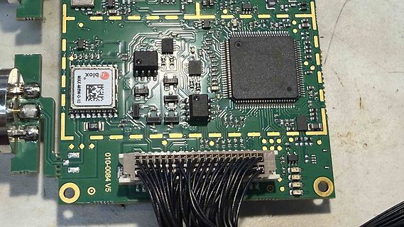 Leiterplatte mit Mikrocontroller und Funkmodul