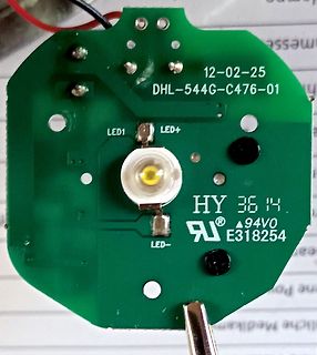 Leiterplatte mit LED und Beschriftungen