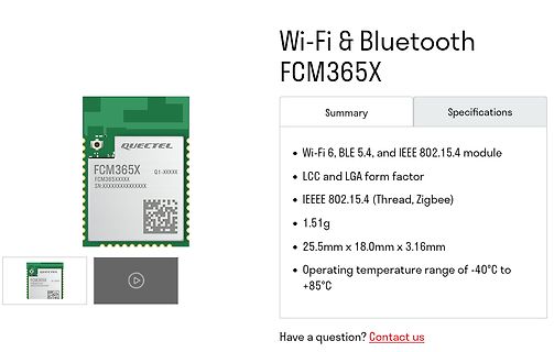 Produktdatenblatt Wi-Fi & Bluetooth FCM365X