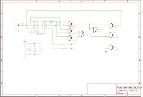 Schaltplan eines Quad-Decoders Up-Down