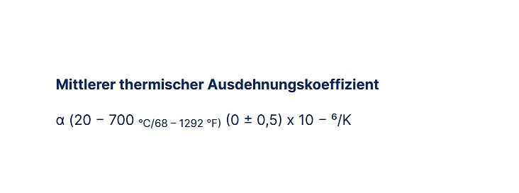 Textauszug zum mittleren thermischen Ausdehnungskoeffizienten