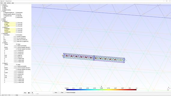 Simulation einer Magnetfeldverteilung in einer Software
