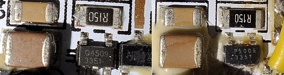 Makroaufnahme von SMD-Bauteilen auf einer Leiterplatte