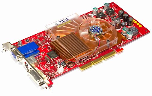 MSI Grafikkarte mit Kühlkörper und Lüfter