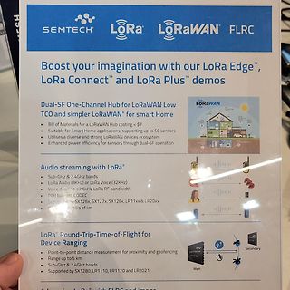 Werbeplakat für Semtech LoRa Produkte