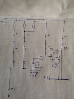 Handgezeichneter Schaltplan