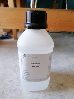 Flasche mit Schwefelsäure