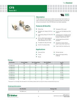 Datenblatt für CF8 58V Sicherungen