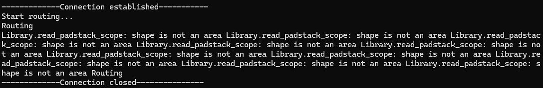 Software-Fehlermeldung beim Routing
