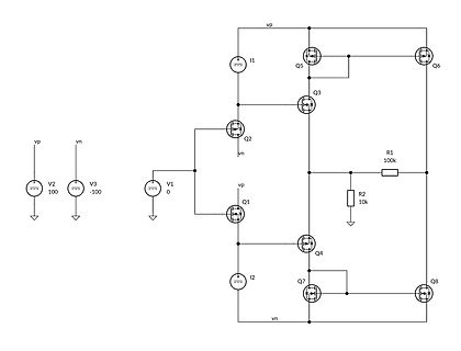 Schaltplan einer H-Brücke mit MOSFETs