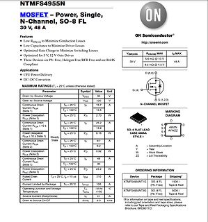 Datenblatt eines N-Channel MOSFETs