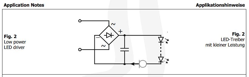 Schaltplan eines Low Power LED Treibers