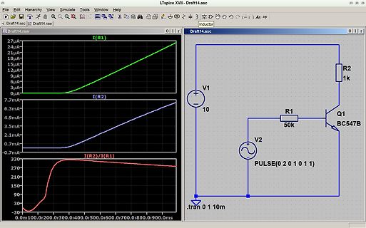 LTspice Simulation Schaltplan und Stromverläufe