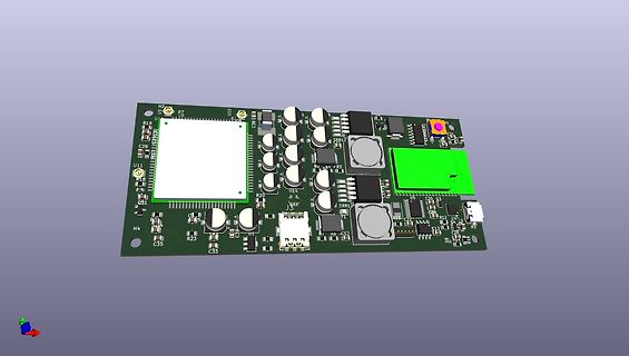 3D-CAD-Modell einer Leiterplatte