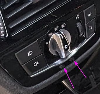 Lichtschalter-Panel eines Fahrzeugs