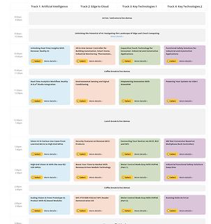Zeitplan einer Konferenz oder eines Workshops