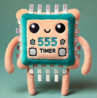 Plüschtier in Form eines 555 Timers