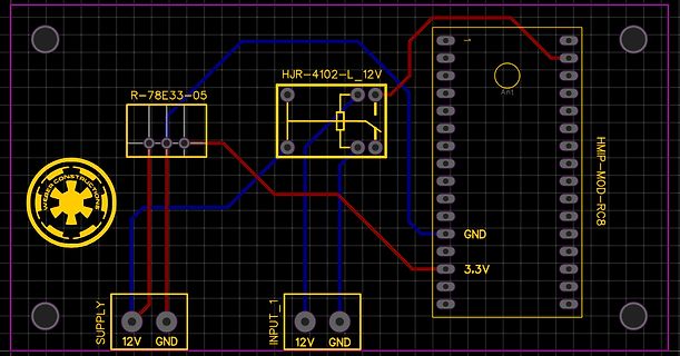 PCB-Layout einer Stromversorgung und Modul-Anbindung