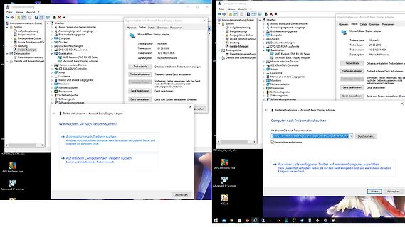 Windows Geräte-Manager Treibersuche